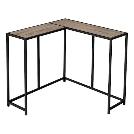 Monarch Specialties Accent Table, Console, Entryway, Narrow, Corner, Living Room, Bedroom, Metal, Laminate, Brown, Black I 2155